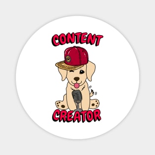 Cute retriever is a content creator Magnet